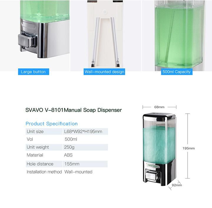 500ml Hotel Bathroom Shampoo Dispenser