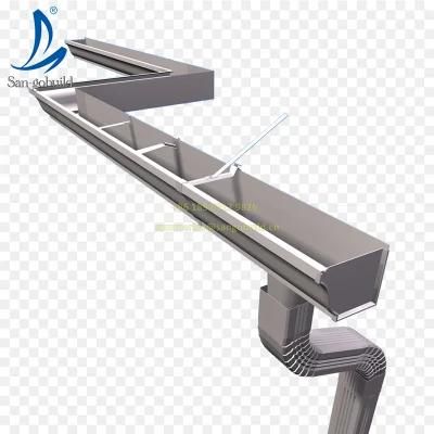 China Metal Roofing Materials Stainless Rain Gutter product Roof Water Drainage System Aluminum Rainwater Collector