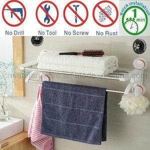 Bath and Shower Air Suction Cup Towel Rack Bar Holder