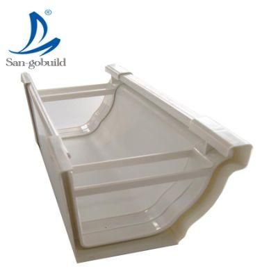 Half Round Clear PVC Rainwater Roof System Downspout Resin Gutter Fittings Plastic Profiles Type Rain Gutters for Metal Roofs