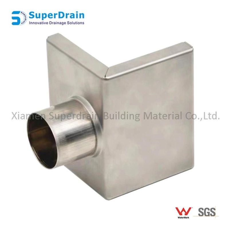 China Supplier Stainless Steel Household Sanitary Balcony Floor Drainage with Lshpae Cover