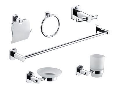 Round Design Chrome Bathroom Sanitary Hardware Wall Mounted Bathroom Accessories Set