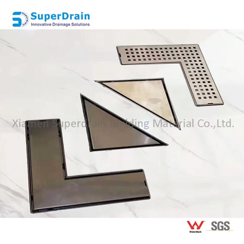 China Stainless Steel Linear Drain Drainage with Flat Metal Cover