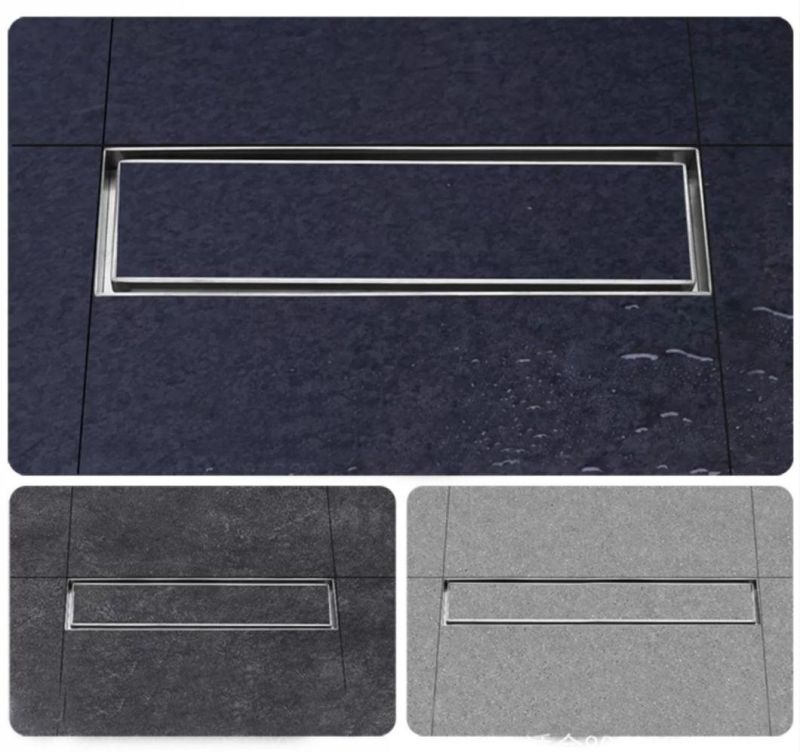 Anti Back Flow Anti Odor Insert 304 Stainless Steel Bathroom Long Shower Drain in Bathroom