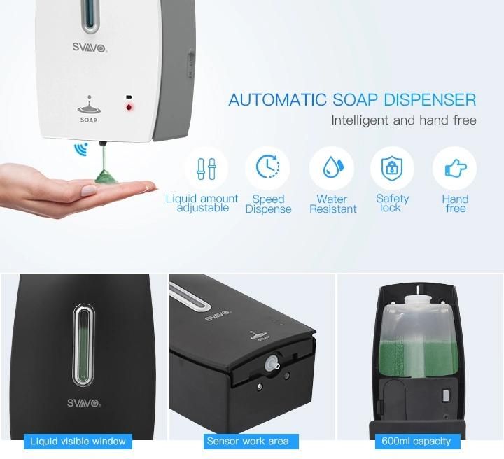 Svavo Hot Selling Sensor Infrared Automatic Hand Sanitizer Dispenser Disinfectant Dispenser