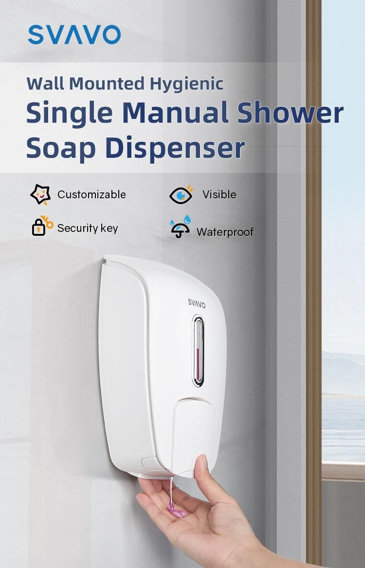 Svavo Manual Hand Sanitizer Dispenser Liquid Soap Dispenser Hand Operated