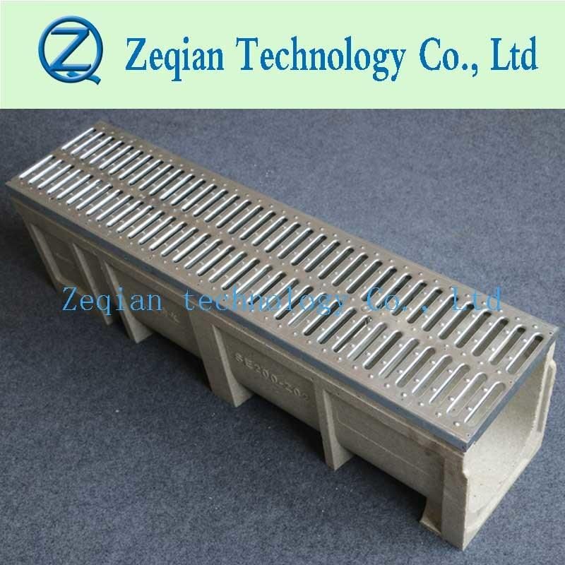 Stamping Steel Polymer Concrete Trench Drain for Walk Road