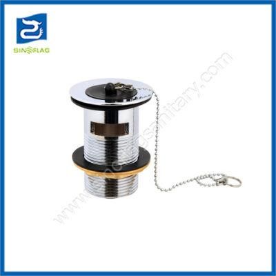 Zinc Basin Drain Plug Waste with Chain and Rubber Stopper