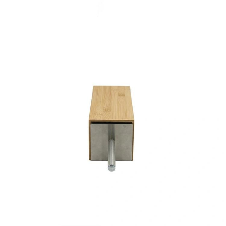 Stainless Steel Bamboo Toliet Brush Holder