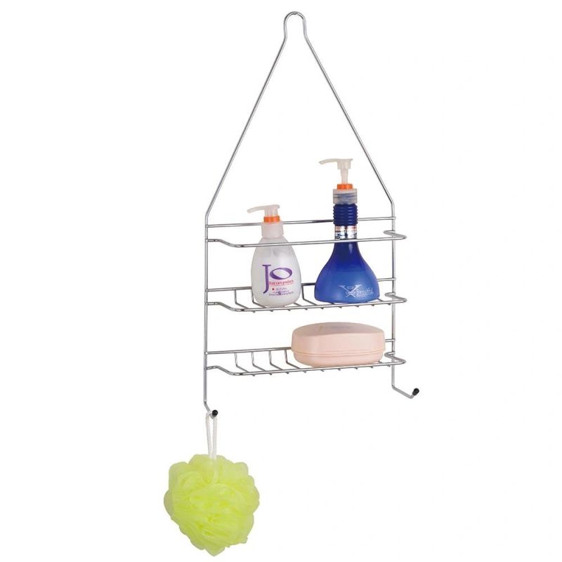 Metal Bathroom Organizer 3 Tier Foldable Metal Plate Shelf/ Storage Rack/ Bathroom Foldable Shelf / Kitchen Foldable Rack