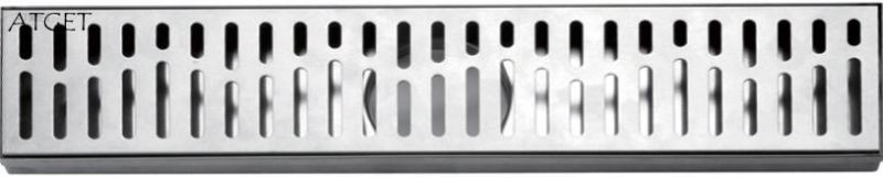 Pd-3365D Bathroom Accessories Stainless Steel Long Floor Drain (Satin finished)
