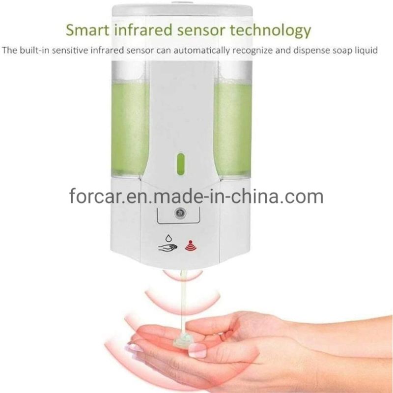 450ml Plastic Soap Dispenser Automatic Liquid Soap Dispenser Wall Mounted for Kitchen Bathroom