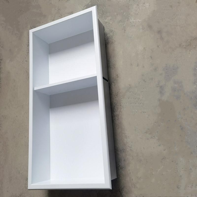 Matte White Shower Niche Powder Stainless Steel Wall-Recessed Shower Shelf