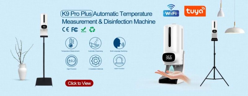Wall Mounted Touchless Battery Dispensers Electric Plastic Hand Sanitizer Thermometer Automatic Sensor Liquid Soap Dispenser K9 K10 PRO K9PRO X Plus