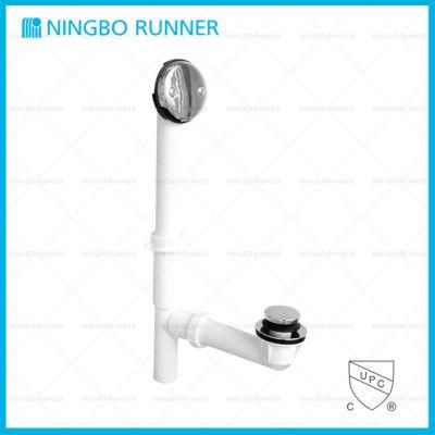 Plastic Tubular Bath Waste, Toe Touch, Light Duty