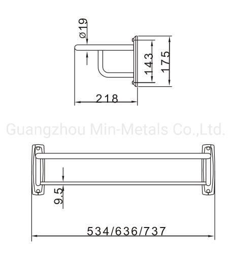 Stainless Steel Double Towel Rack Mx-Tr201