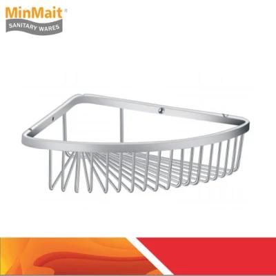 Brass/S. S. Bathroom Shower Shelf Corner Basket Mx-Bb315