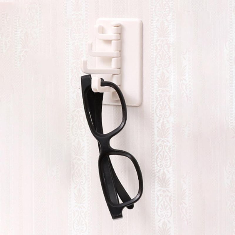Bathroom Hook Plastic Self Adhesive Hanger Hooks Rotating Wall Hook