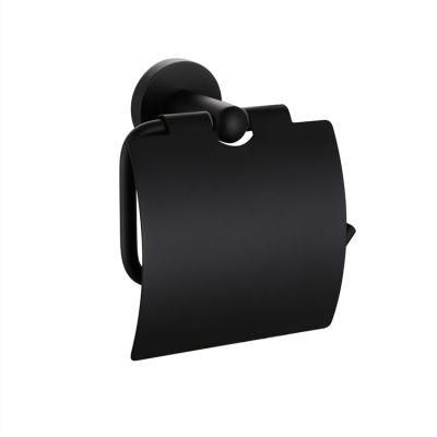 Bath Towel Black Set Toilet Steel Paper Holder