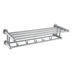 Luolin Stainless Steel Hotel Towel Rack Bathroom Folding Shelf Shower Towel Bar Holder with Extra Hooks, Ss 91609-16