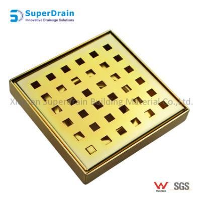 Black Cupc Square Drain Bathroom Drain Floor Stainless Steel 304/316 Floor Drain