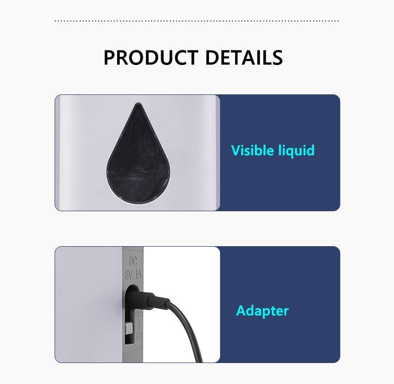 Large Capacity Auto Sanitizer Liquid Electric Foam Smart Spray Alcohol Foam Gel Automatic Sensor Soap Dispenser Wall Mounted