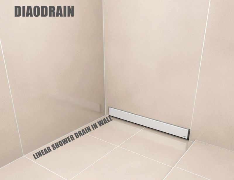 Linear Shower Channel Drain in Wall with Stinky Free