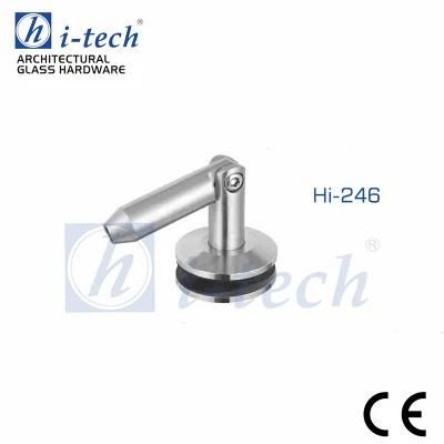Hi-246 High Quality Stainless Steel Glass Door Glass to Pipe Connector Canopy Fittings Connection with Glass