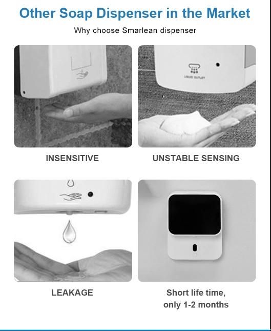 Wall Mounted Plastic Automatic Soap Dispenser Sanitizer Dispenser