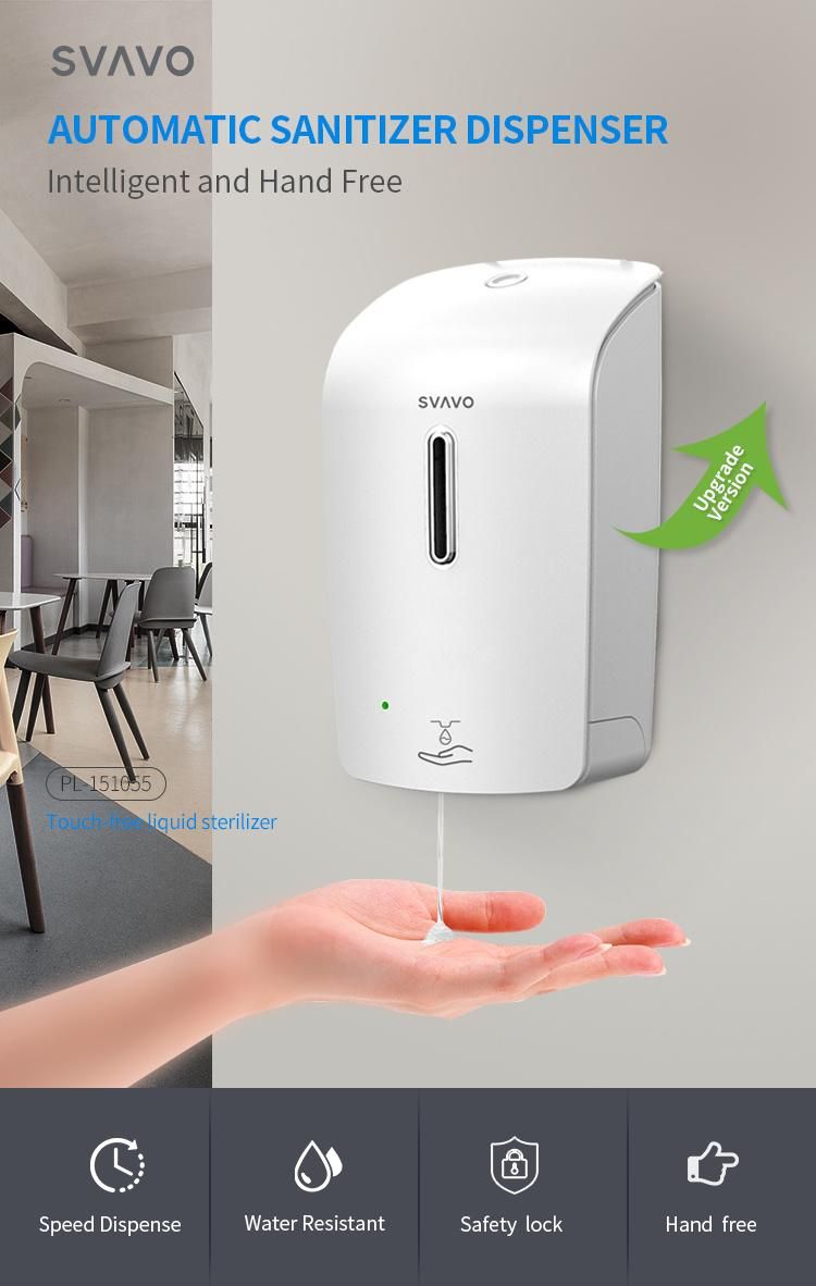 ABS Plastic 1000ml Refillable Touchless Automatic Liquid Soap Dispenser