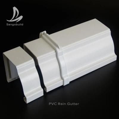 Rain Water Collector Gutter and Fittings PVC Plastic Gazebos Rain Gutters Water Collector Brown PVC Vinyl Gutters