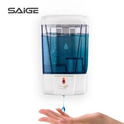Saige Hot Sale 700ml Wall Mounted Battery Type Hand Free Hand Sanitizer Liquid Soap Dispenser