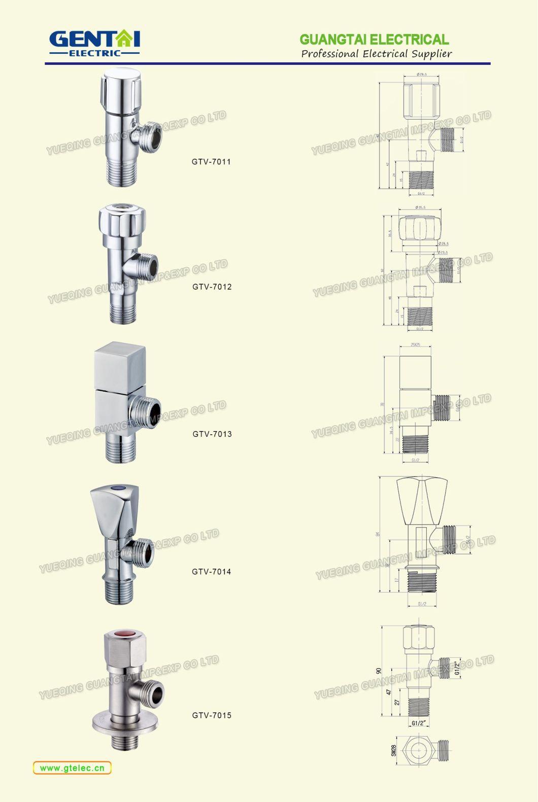 Zinc Handle Ceramic Cartridge Chrome Plated Brass Angle Valve
