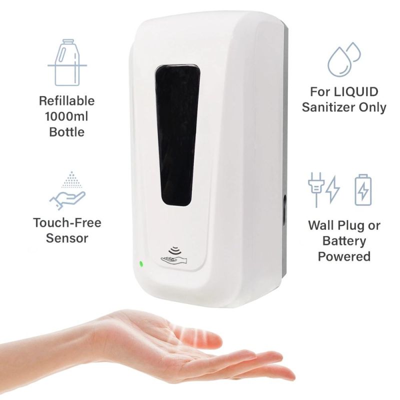 Wall Mounted Manual F1408 Battery Dispensers Stainless Steel Plastic Hand Sanitizer Automatic Liquid Soap Dispenser