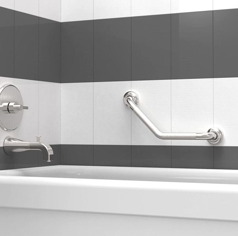Stainless Steel 304 Shower Angled Safety Handrail Elderly Grab Bar