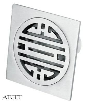 Pd-34381 Bathroom Accessories 100mm*100mm Stainless Steel Floor Drain