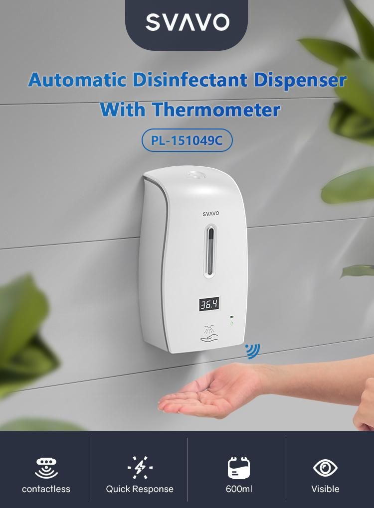 Svavo Wall Mounted Hand Free Soap Spray Liquid Dispenser for Train Station Usage
