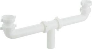 Plastic Center Outlet Waste, Hi-Line, Plastic Tubular, Drain Products, PP, Black/White, Cupc