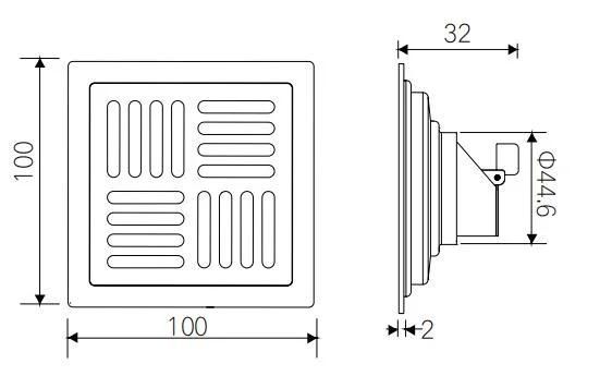 Cheap Bathroom Stainless Steel Floor Drain Kitchen Shower Square Bathroom Floor Drain