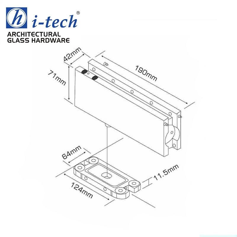 Hi-669 Modern Design Stainless Steel Hydraulic Floor Spring