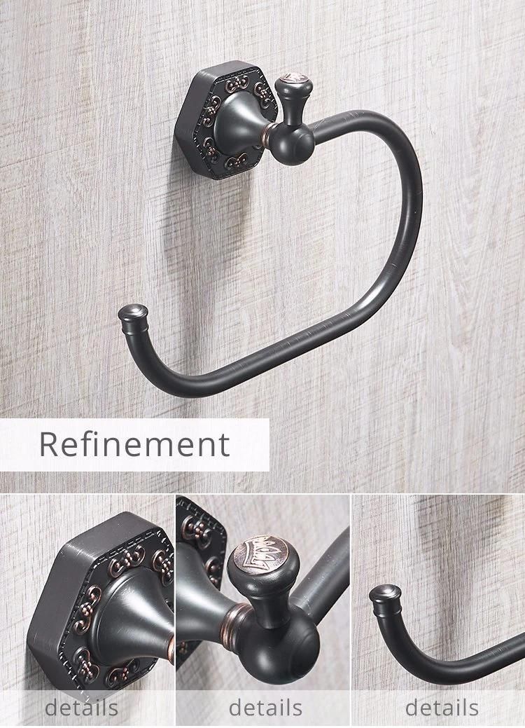 Flg Oil Rubbed Bronze Plated Brass Bathroom Towel Ring