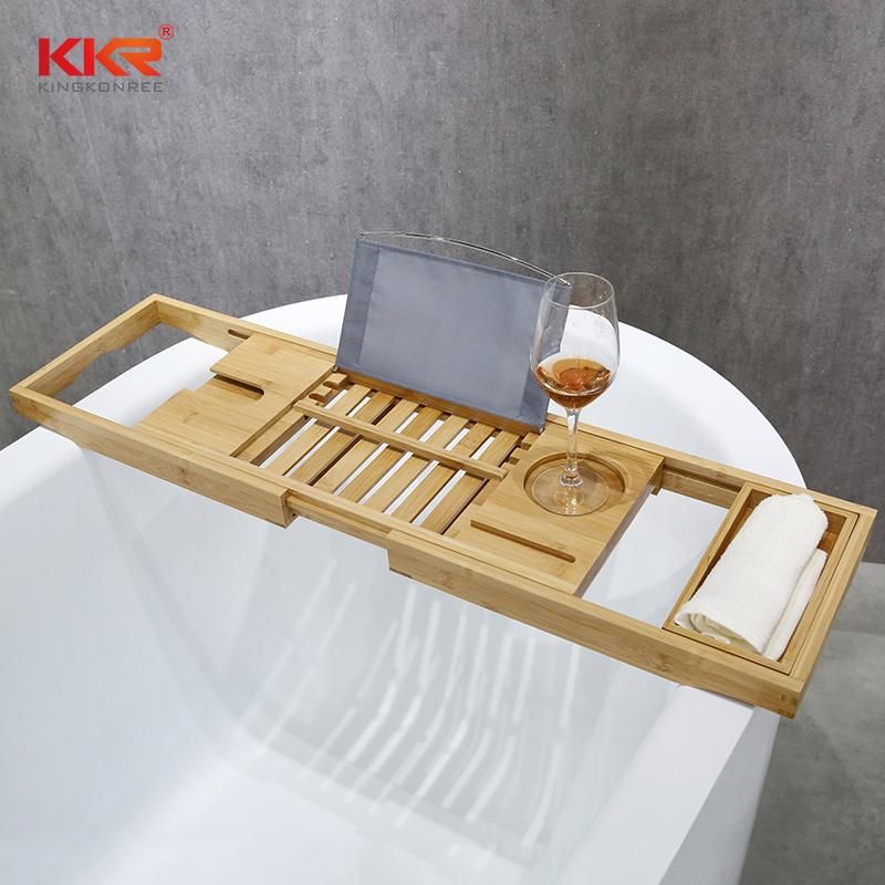 Foldable Foot SPA Hotel Over Bathtub Bamboo Bath Caddy Tray