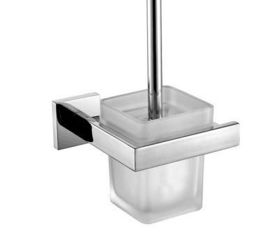 Bathroom Hardware Chrome Color SS304 Toliet Brush Square