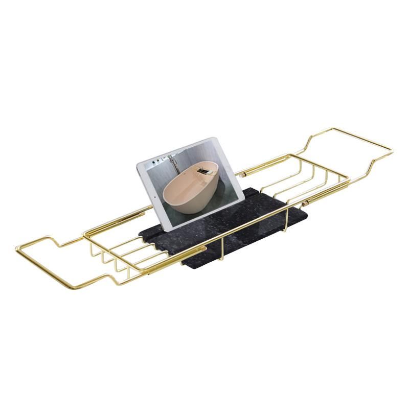 Fungi-Proofing Bamboo Bathtub Caddy Tray Wholesale Caddy with Extending Sides