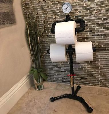Wall-Mounted Under Cabinet Industrial Pipe Inspired Paper Towel Holder