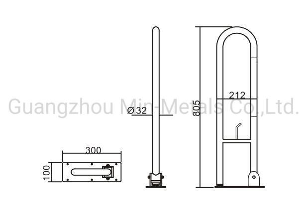 Foldable Safety Handrill Nylon Cover for Disabled and Elderly Mx-HD934n