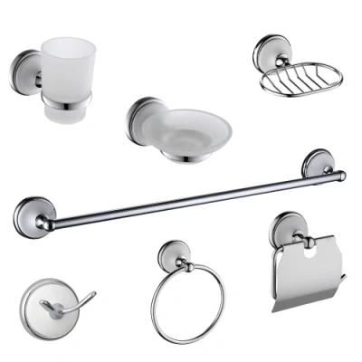 Eco-Friendly High Quality Chrome Bathroom Luxury Accessories 6 Pieces