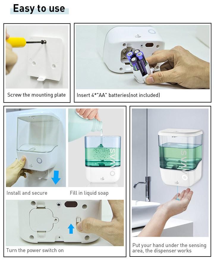 Svavo 2021 Newest 1000ml Touchless Sensor Soap Dispenser Kitchen