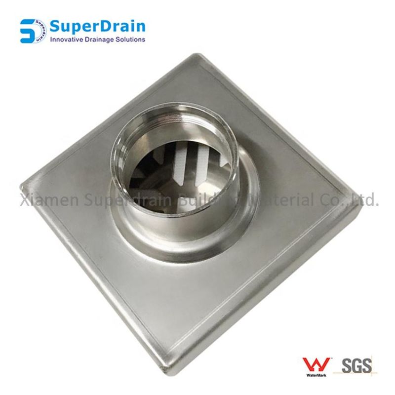 Customizable Square Bathroom and Kitchen Brass Floor Drain Bathroom Sanitary