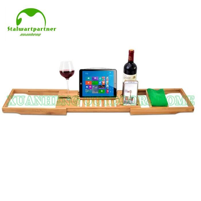 Bamboo Bathtub Caddy Organizer Bath Tray for Tub